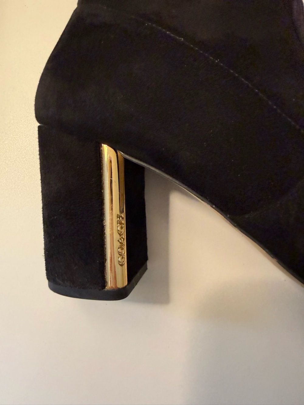 Coach Margot Suede Black Heeled Bootie, size 10. Sock Boot Bootie - Picture 7 of 9